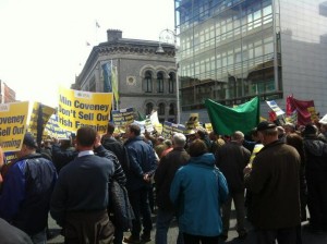 Protesta de los agricultores irlandeses